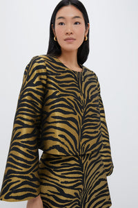 Tiger Jacquard Maxine Top