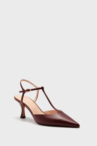 Oxblood Leather Margot Heels