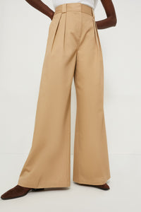 Khaki Argo Wideleg Trouser